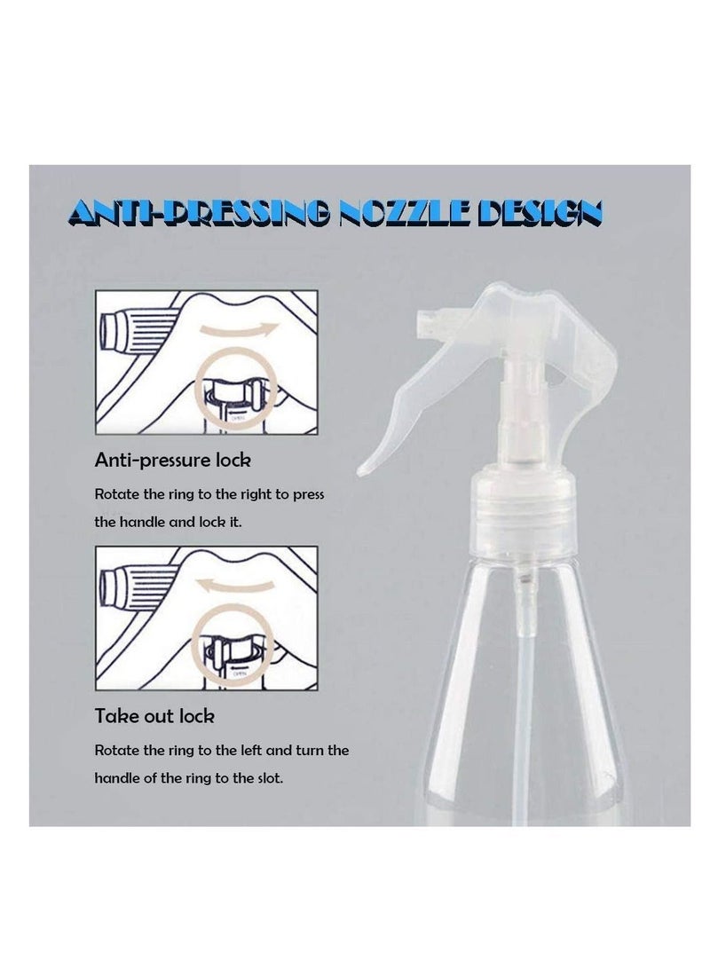 Spray Bottle,Empty Bottle Clear PET Plastic 200ml Bottles Safe Non-Mist Trigger Sprayer Leak-proof Great for Cleaning Products Garden using Beauty Treatments - Image 2