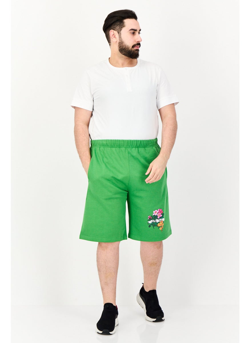Kenzo Men Graphic Print Basic Short, Green  - Image 2