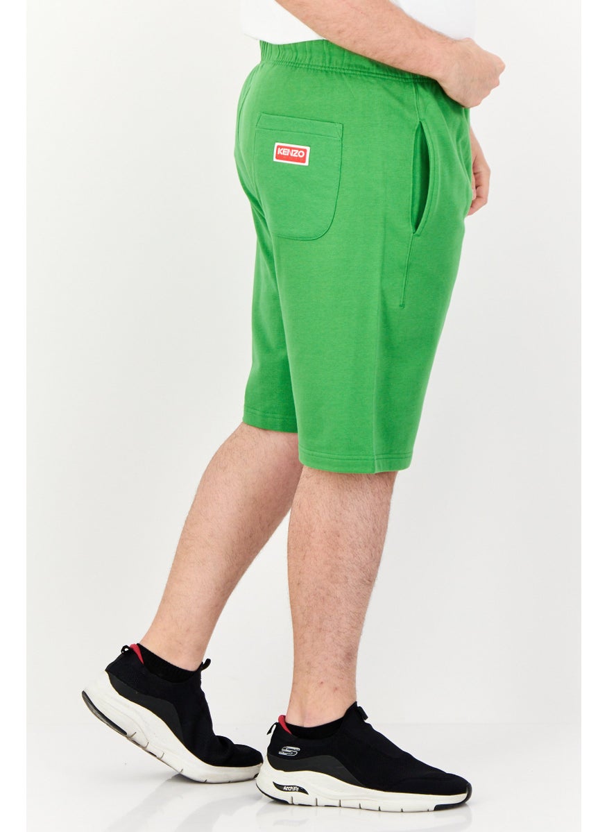 Kenzo Men Graphic Print Basic Short, Green  - Image 3