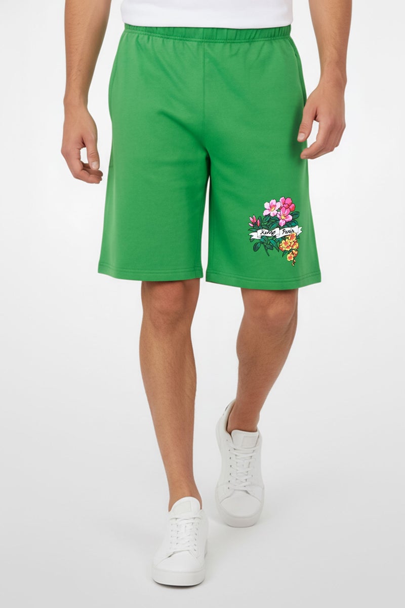 Kenzo شورتات أساسية بطبعة جرافيك للرجال، أخضر - Image 2