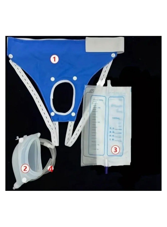 Adamsmed Wearable Urine Bag With Pee Catheter Duct 1000ml For Men - Image 3