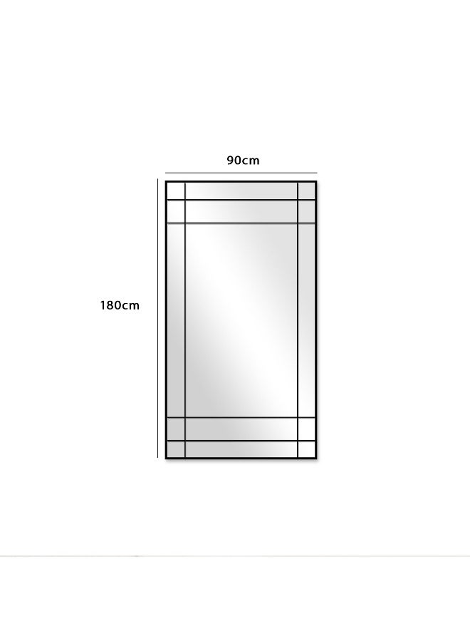 Baity Shatterproof aluminum wall mirror, size (180*90) cm - Image 2