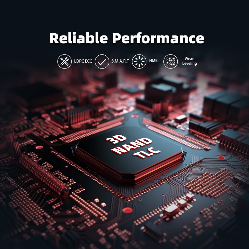 KingSpec NX Series 512GB Gen3x4 NVMe M.2 SSD, Up to 3500MB/s, 3D NAND Flash M2 2280 Internal Solid State Drive, for Desktop and Laptop - Image 3
