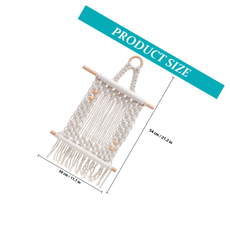 Wall Hanging Decorative Tapestry Household Wall Hanging Picture Holder Woven Picture Frame with Tassel - Image 2