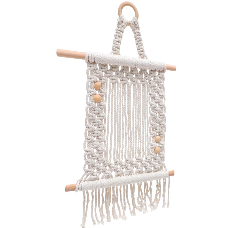 Wall Hanging Decorative Tapestry Household Wall Hanging Picture Holder Woven Picture Frame with Tassel - Image 5