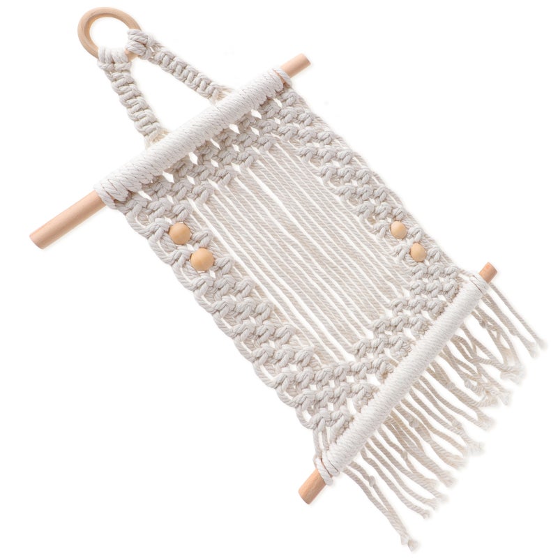 Wall Hanging Decorative Tapestry Household Wall Hanging Picture Holder Woven Picture Frame with Tassel - Image 3