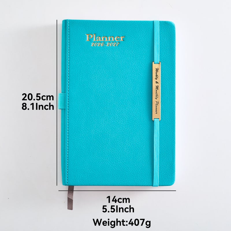 2026-2027 Planner Schedule Book 18-Month Imitation Leather English Annual Calendar Weekly Calendar Notebook - Image 5