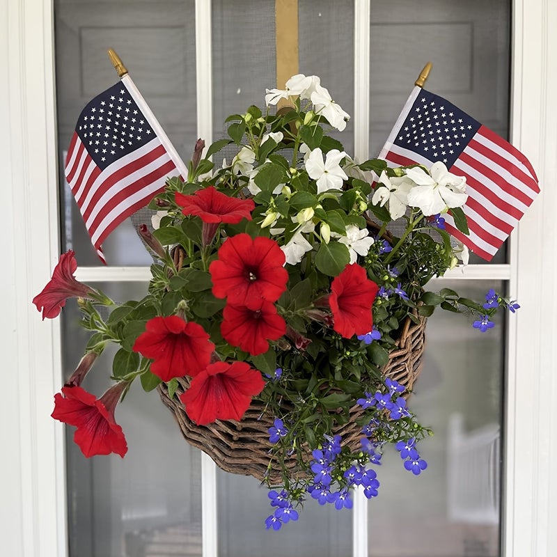 6 Pack 5x8 Inch Small American Stick Flags for Memorial Day 4th of July Decor - Image 2