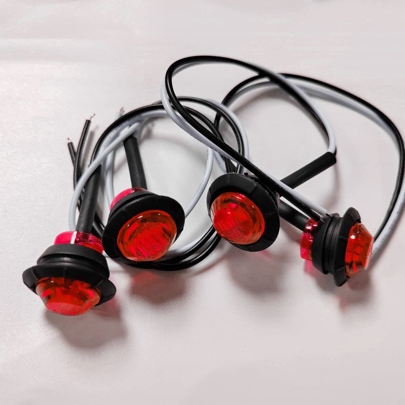 JXOFROAD أضواء علامة جانبية حمراء LED JXOFROAD عدد 10، ضوء إضاءة خلفية أمامية وخلفية بحجم 3/4 بوصة، ضوء إشارة ذيل لمركبة الشاحنة أو البيك أب أو القافلة أو القارب. - Image 4