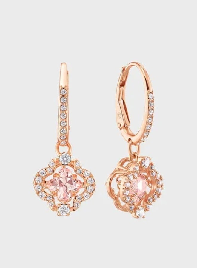 Generic Swarovski Sparkling Clover Dangle Earrings