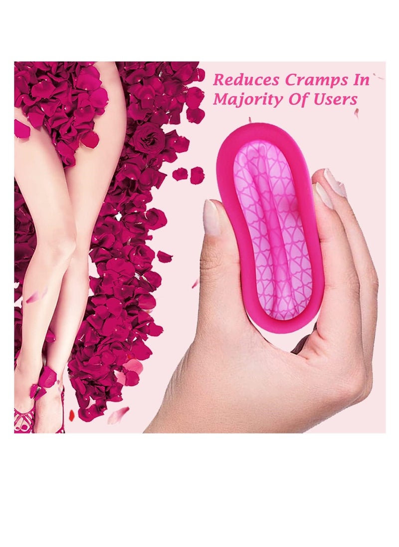 SYOSI - Reusable Menstrual Disc Menstrual Diva Cup Soft Period Disc for Women Medical-Grade Silicone Capacity of 6 Super Tampons  Menstrual Cup or Tampon Alternative Lasts 10 Years Red Size L - Image 1