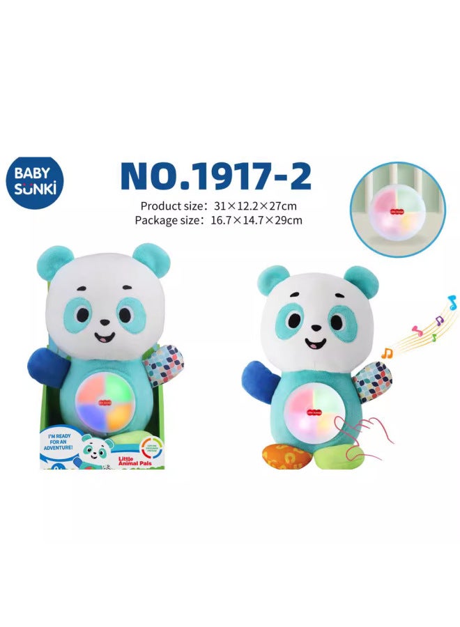 Baby Toy Plush Soothing Unicorn Panda With Light Music Soothing Doll Baby Sleeping Toy - Image 3