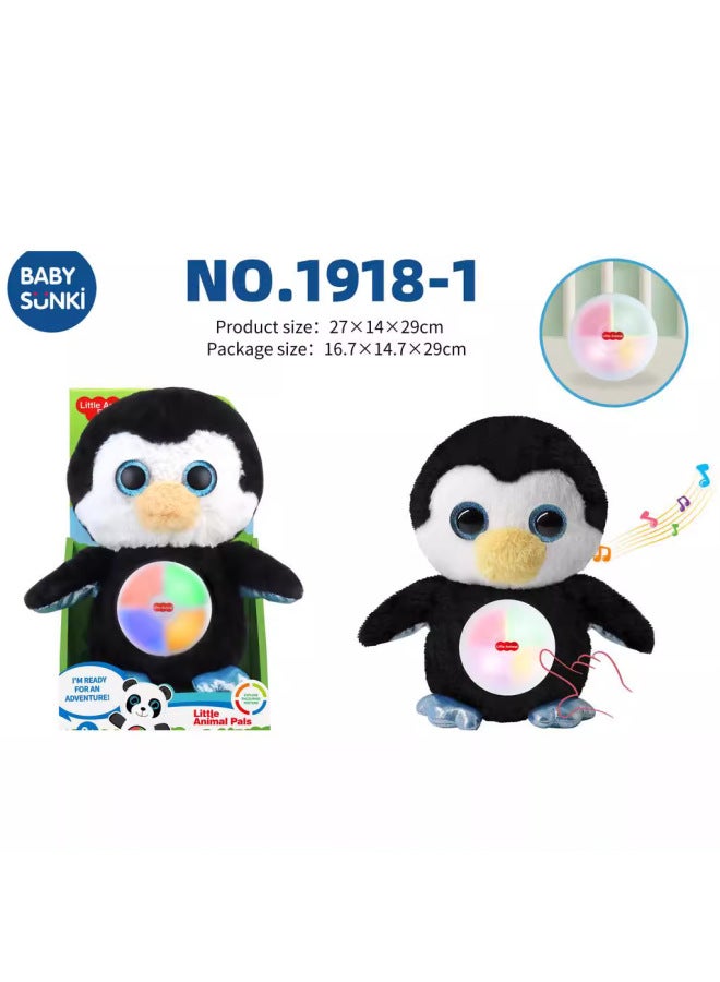 Baby Toy Plush Soothing Unicorn Panda With Light Music Soothing Doll Baby Sleeping Toy - Image 4