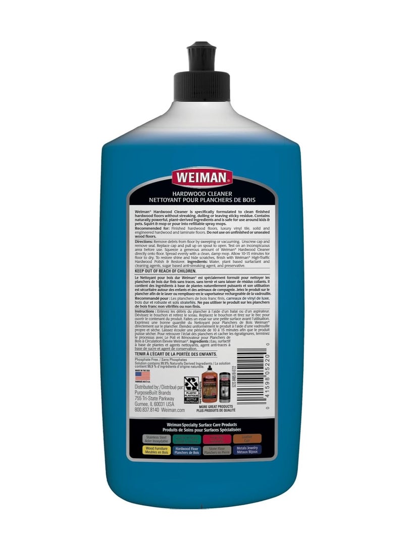 Weiman منظف الخشب للأرضيات الفاخرة من الفينيل، الصلب والمصنوع، اللامينيت - لمعان خالي من الخطوط * بدون بقايا - Image 2