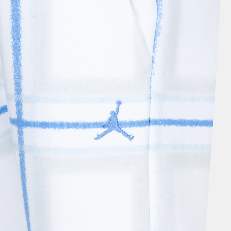 Jordan white with blue pattern Kids' Brooklyn Essentials Sweatpants  | Best Price UAE