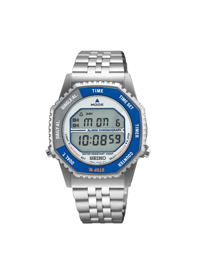 Seiko Rotocall Men's Quartz Blue Bezel Watch SMGG21P1