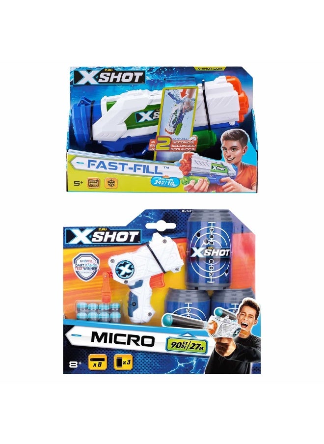 X-Shot Water Warfare Fast-Fill + Excel Micro Blaster Bundle  - Image 2