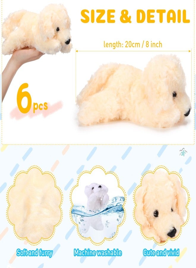 Harrycle 6 Pcs 8 Inch Dog Stuffed Animal Plush Dog Puppy Soft Plush Dog Pillow Toy Fluffy Puppy Set for Kids Girls Dog Theme Party Favor Birthday Baby Room Home Decor (Stylish Color, Stylish Style) - Image 2