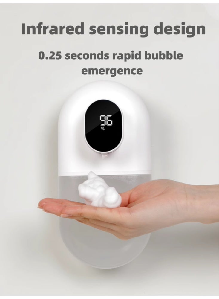 آلة تصفية اليد التلقائية ، موزع سائل الاستشعار الذكي ، موزع سائل مضاد للبكتيريا المنزلي المثبت على الجدار Lvory White Liquid Version - Image 2