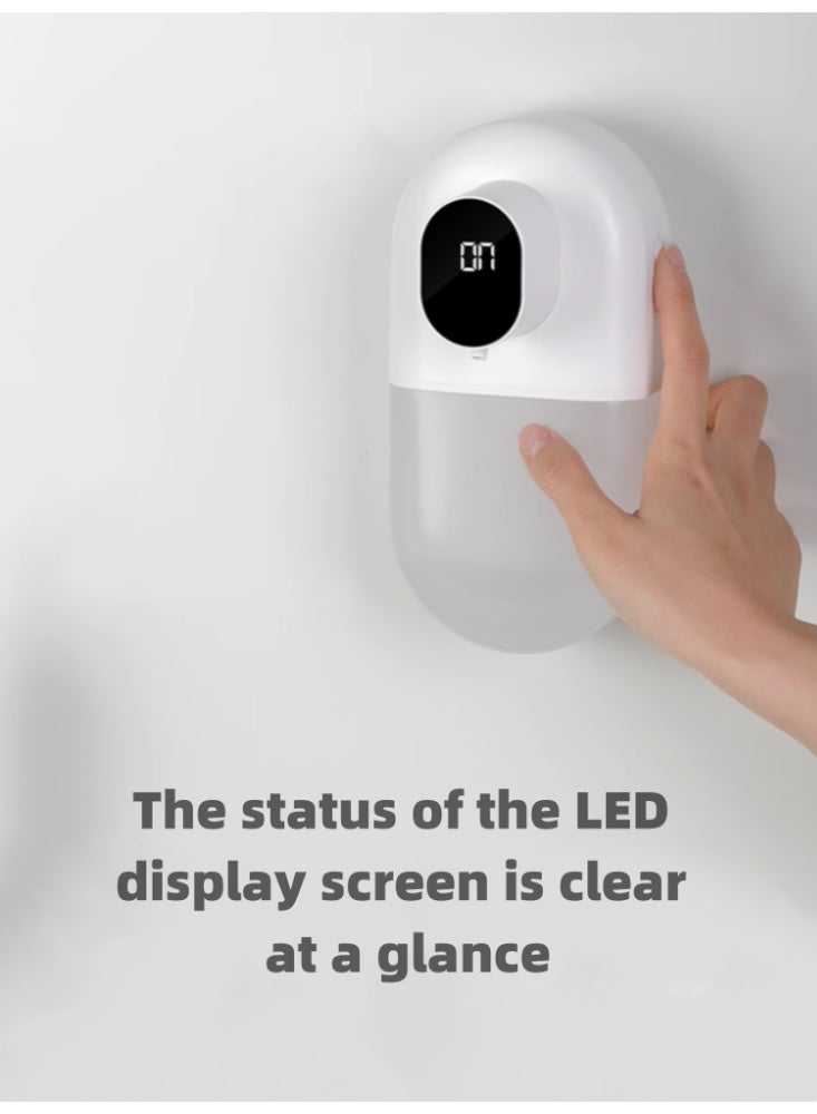 آلة تصفية اليد التلقائية ، موزع سائل الاستشعار الذكي ، موزع سائل مضاد للبكتيريا المنزلي المثبت على الجدار Lvory White Liquid Version - Image 3