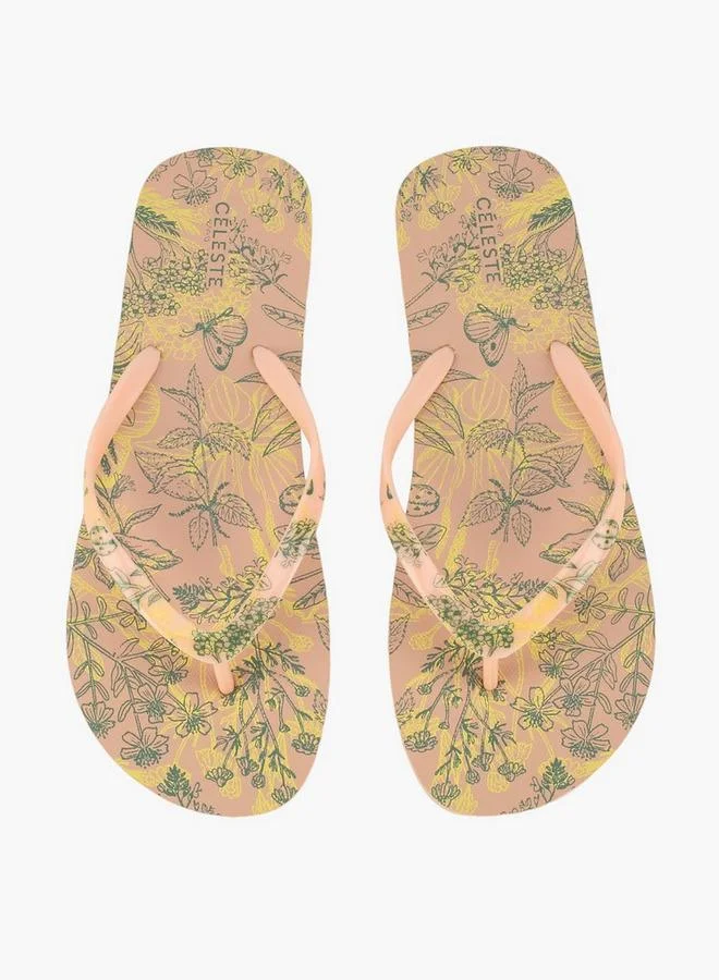 سيليست Women Floral Print Flip Flops
