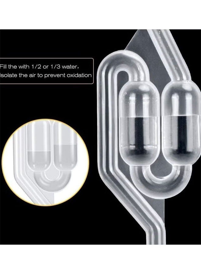 Realfrog 3 Packs Of S-Type Air Locks For Home-Made Fermentation Exhaust Valves, Fermentation Tank Fermentation Sealing Valves  - Image 2