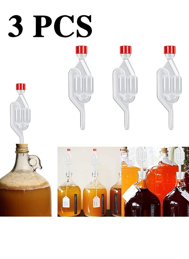 Realfrog 3 Packs Of S-Type Air Locks For Home-Made Fermentation Exhaust Valves, Fermentation Tank Fermentation Sealing Valves  - Image 1