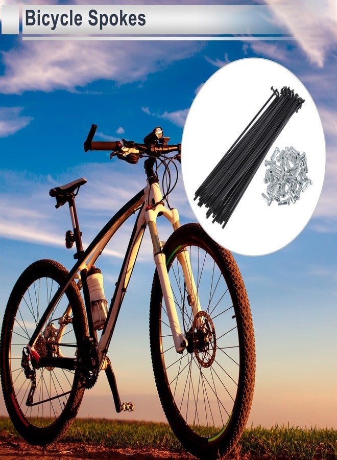 RATCHROLL 1 Set Universal Bicycle Spokes 13G 130mm Length Bike Wheel Spokes Nipple Black 45 Steel - Image 2