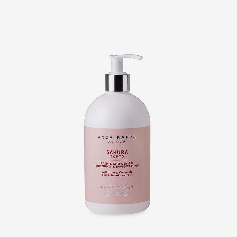 Acca Kappa Sakura Tokyo Bath and Shower Gel Gentle Cleanser with Cherry Blossom Fragrance 500ml - Image 1
