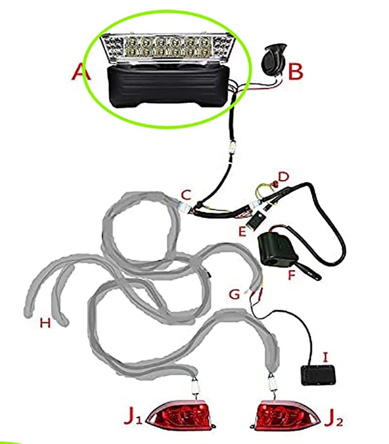 Dr.Acces Golf Cart LED Headlight compatible with Club Car Precedent light headlights Yearly 2004&up Electric - Image 3