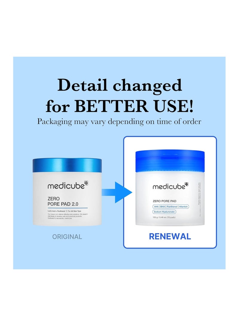 ميديكيوب ميديكوب بودز زيرو بور 2.0 (70 قطعة) - تونر مهدئ لتقشير البشرة وتقليل المسام وإزالة الرؤوس السوداء مع PHA - للعناية بالبشرة الكورية - Image 2