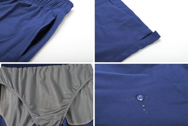 Tyhengta Men's Swim Trunks Bathing Suits with Zipper Pockets and Mesh Lining Navy 32 - Image 4