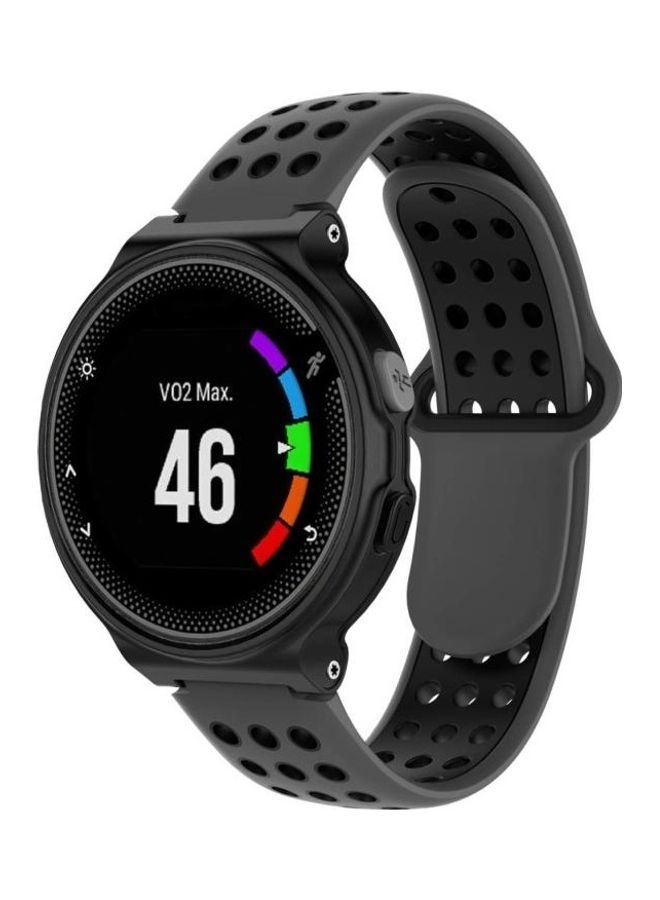 NIBEMINENT Silicone Sport Wrist Strap Watchband for Garmin Forerunner 220/Approach S5/S20 Dark Gray - Image 1