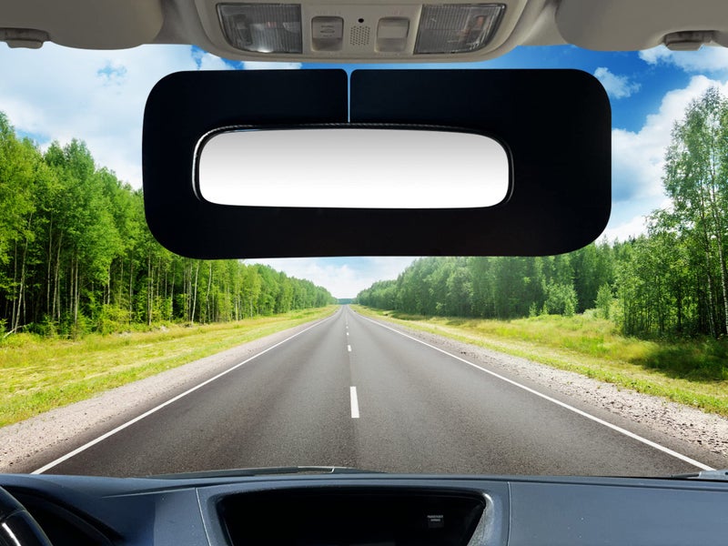 TuckVisor MirrorVisor Rearview Rear View Mirror Sun Visor for Car Mirrors Sunshade Extender AntiGlare Car Sun Visor Protects from Sun Glare UV Rays Universal for Cars SUVs Vehicles Trucks