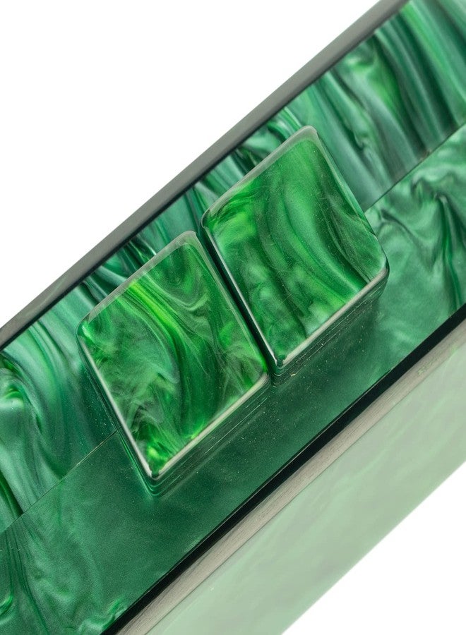 Gets Acrylic Clutch Purse for Women with Acrylic Beads Chain Cute Purses and Handbags for Women Wedding Banquet (X Blackish Green) - Image 5