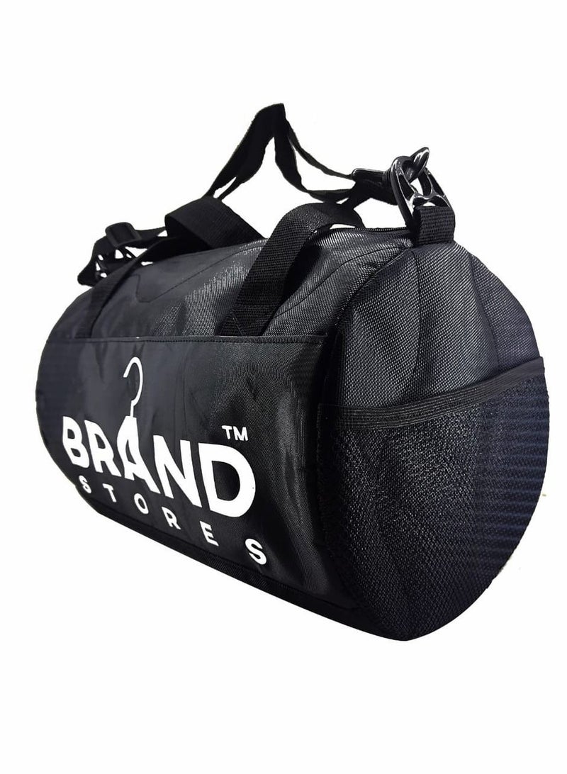 Brand Stores Canvas Gym Bag-Brand Stores -Black - Image 1