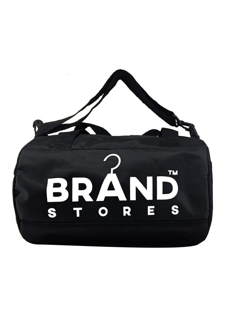 Brand Stores Canvas Gym Bag-Brand Stores -Black - Image 2
