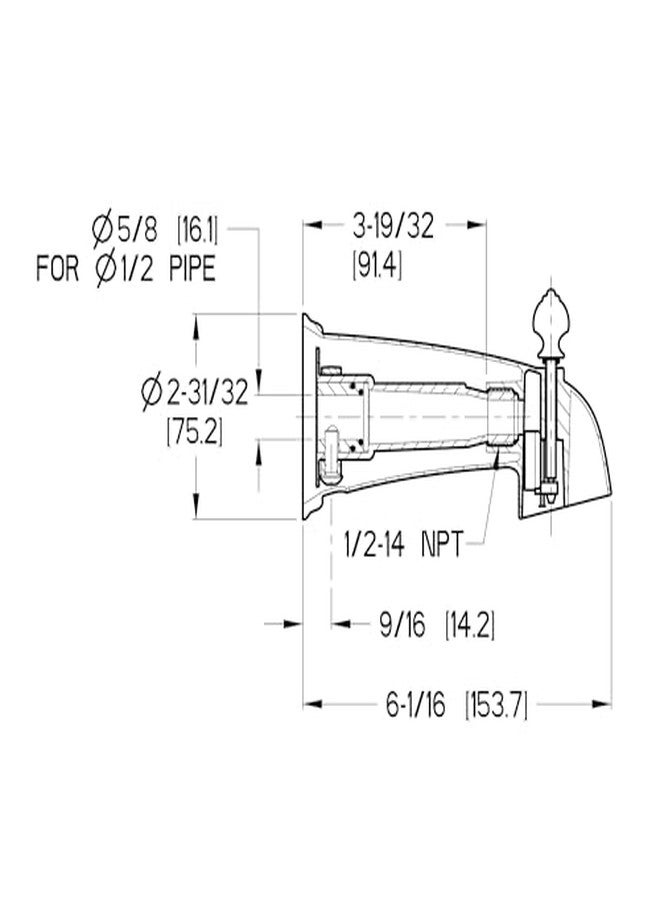 فيستر قطعة بديلة من Pfister 920025J مطلية بالنيكل المصقول - Image 3