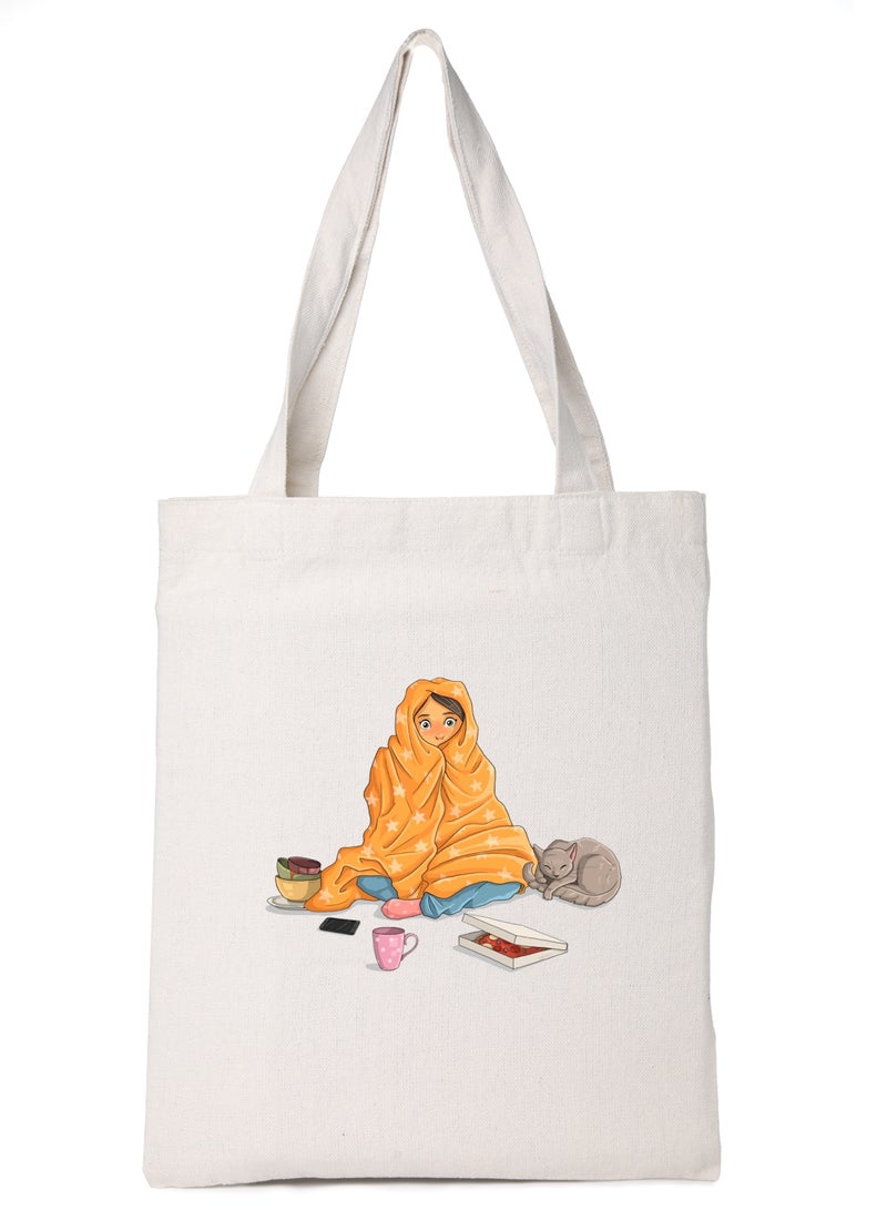 Tote Bag off White Canvas Cotton /40*35cm  - Image 1