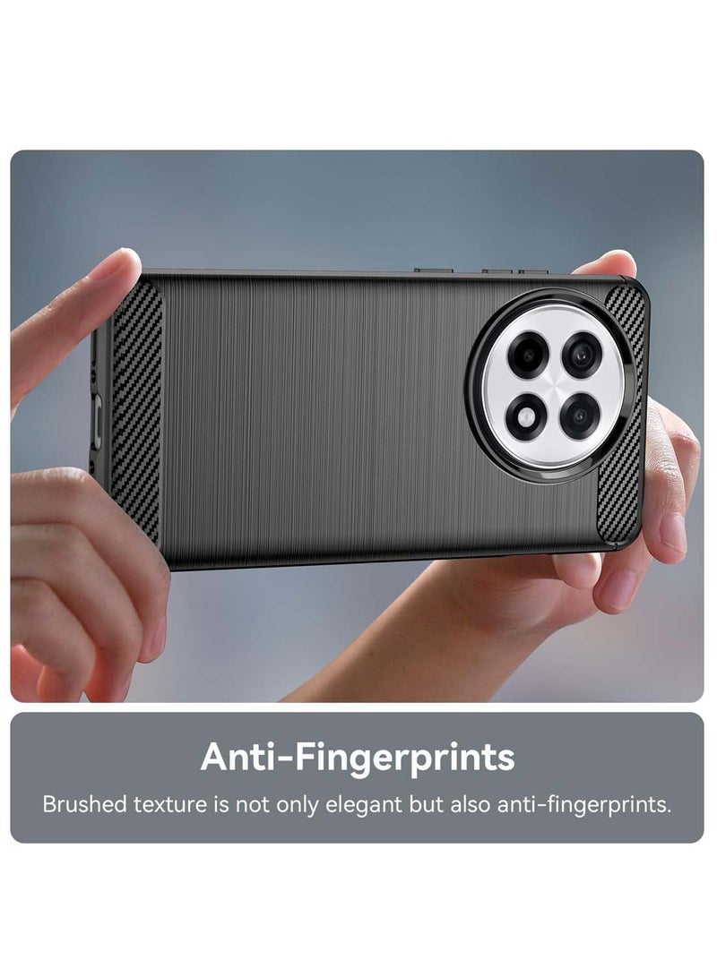 Wtech OnePlus 13R 5G 2025 Silicone Brushed Texture Protective Case Cover - Black - Image 4