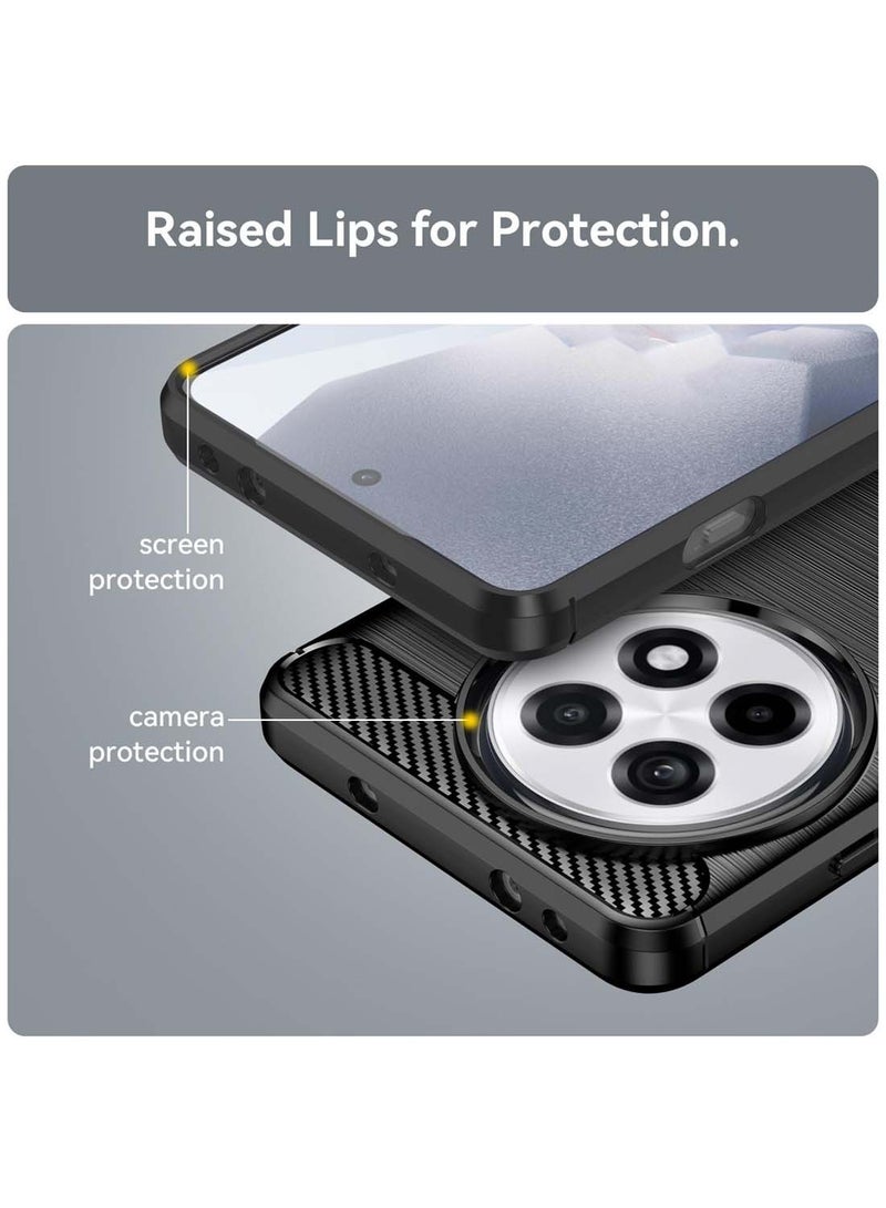 Wtech OnePlus 13R 5G 2025 Silicone Brushed Texture Protective Case Cover - Black - Image 5