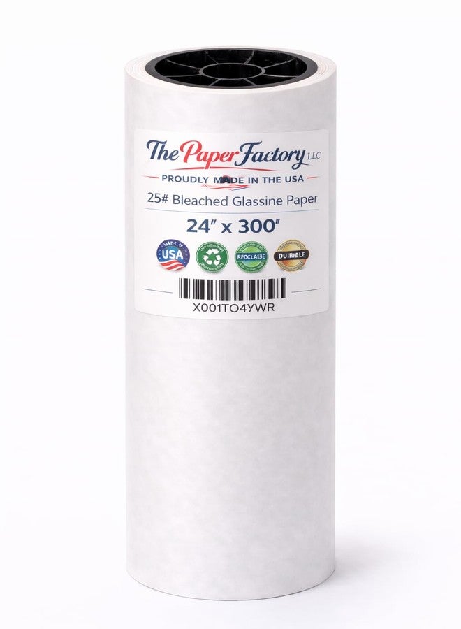 The Paper Factory LLC Glassine Paper 24" x 300' Premium Acid-Free Neutral pH. Archival Safe, Translucent, Grease-and Moisture-Resistant. Protect Artwork, Photos, documents, and Safe Food Wrapping. The Paper Factory LLC - Image 1