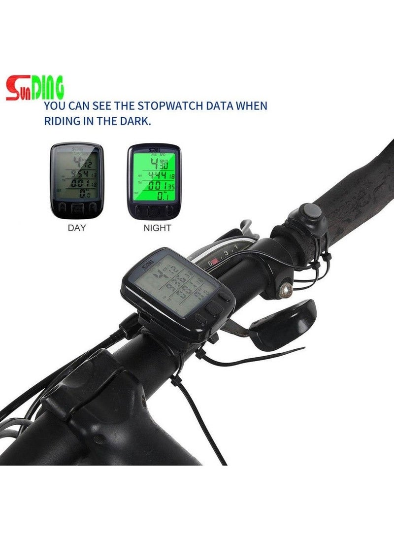 SunDING SD563 Bicycle Km Speed ​​Meter Waterproof LCD Display  - Image 3
