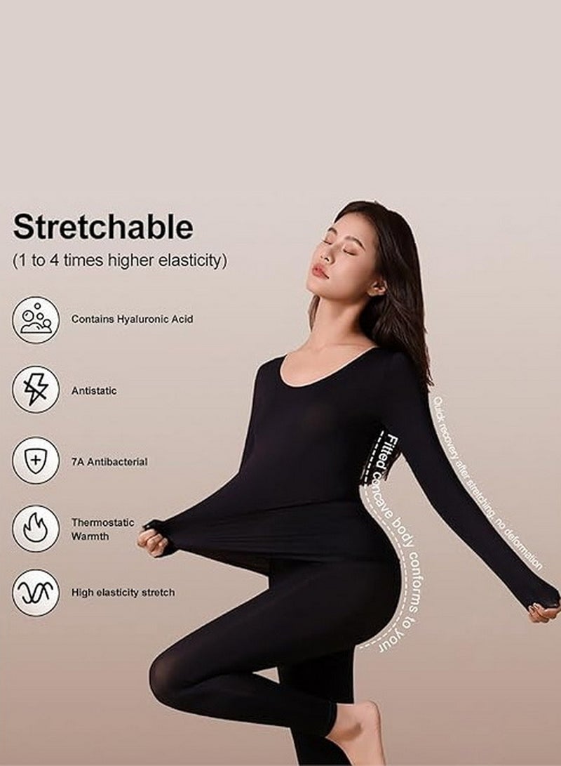 RATSAW Thermal Underwear for Women Long Johns Thermals Set Ultra Soft Long Johns Womens Thermal Tops for Women  - Image 3