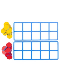 Learning Advantage LEARNING ADVANTAGE Giant Magnetic Foam Ten Frames - In Home Learning Manipulative for Early Math - 2 Frames with 20 Disks - Teach Number Concepts, Addition and Subtraction  - Image 3