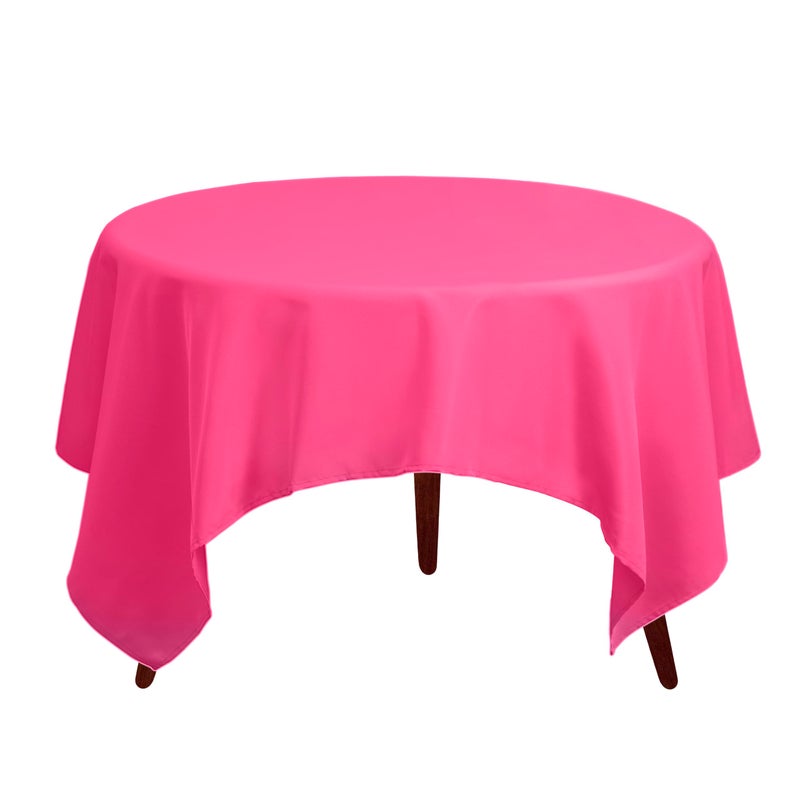 Gee Di Moda Square Tablecloth - 52 x 52 Inch Fuchsia Table Cloth for Small Square or Round Tables - Heavy Duty Washable Fabric - for Buffet Table  Holiday Party  Dinner  Wedding & Baby Shower - Image 2