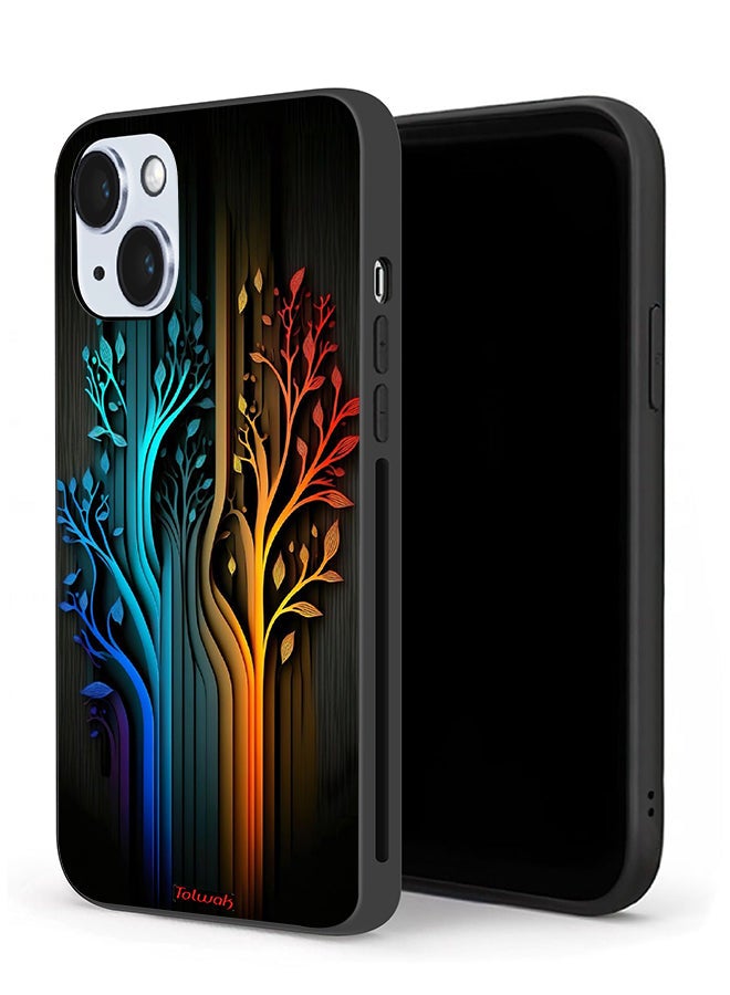 Tolwak Apple iPhone 14 Plus Protective Case Tree Leaves Art - Image 1