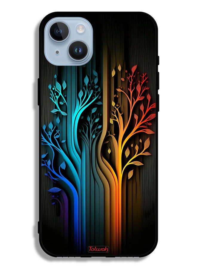 Tolwak Apple iPhone 14 Plus Protective Case Tree Leaves Art - Image 2