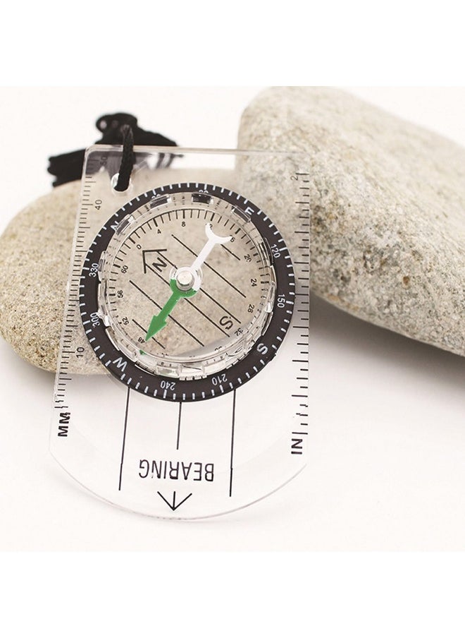 Biella Biellaâ„¢ Mini Compass Map Scale Ruler Multifunctional Equipment Outdoor Hiking Camping Survival Guiding Tool  - Image 5