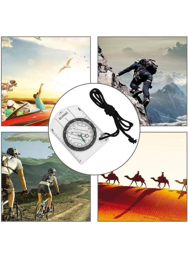 Biella Biellaâ„¢ Mini Compass Map Scale Ruler Multifunctional Equipment Outdoor Hiking Camping Survival Guiding Tool  - Image 4
